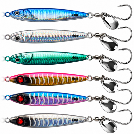Salmon Season Pack – 6× 60g Jigs – Free Shipping
